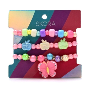 SET DE PULSERAS INFANTILES ELASTICAS SKORA