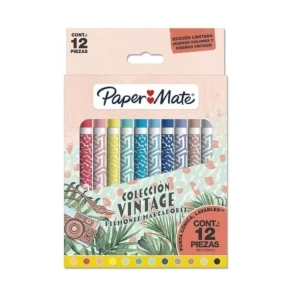 Marcadores Paper Mate 12 pzas Vintage