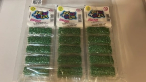 Brillantina verde x 5 sobres x 20 blister