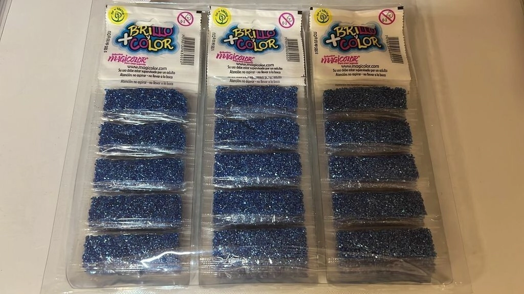 Brillantina azul x 5 sobres x 20 blister