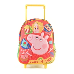 Mochila Peppa Pig Paly Dance c/carro 12