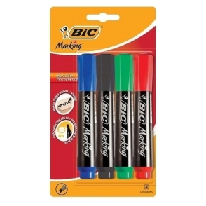 Marcador BIC Permanente Marking x4 Surtido