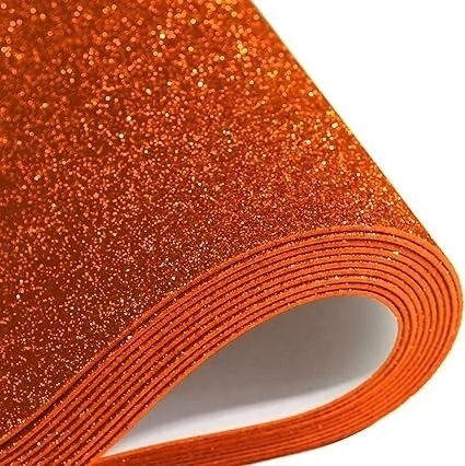 Goma Eva x10 c/brillo naranja 40x60