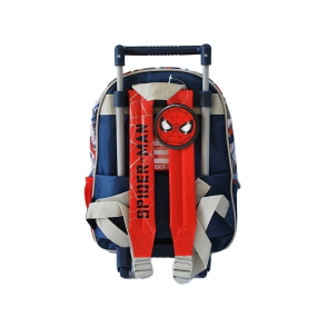 Mochila Spiderman 12" White c/carro