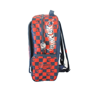 Mochila Hot Wheels 17" Red Car Espalda