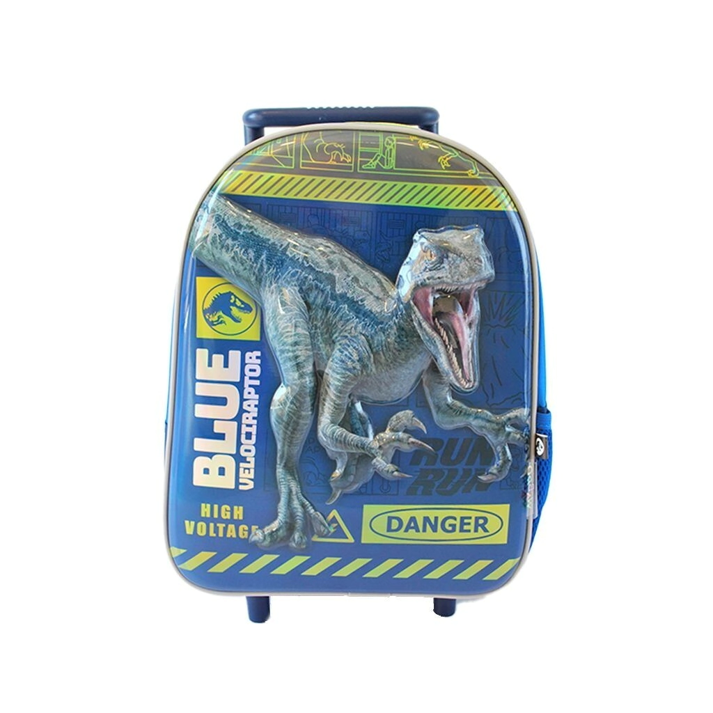 Mochila Jurassic World 12" Velociraptor c/carro