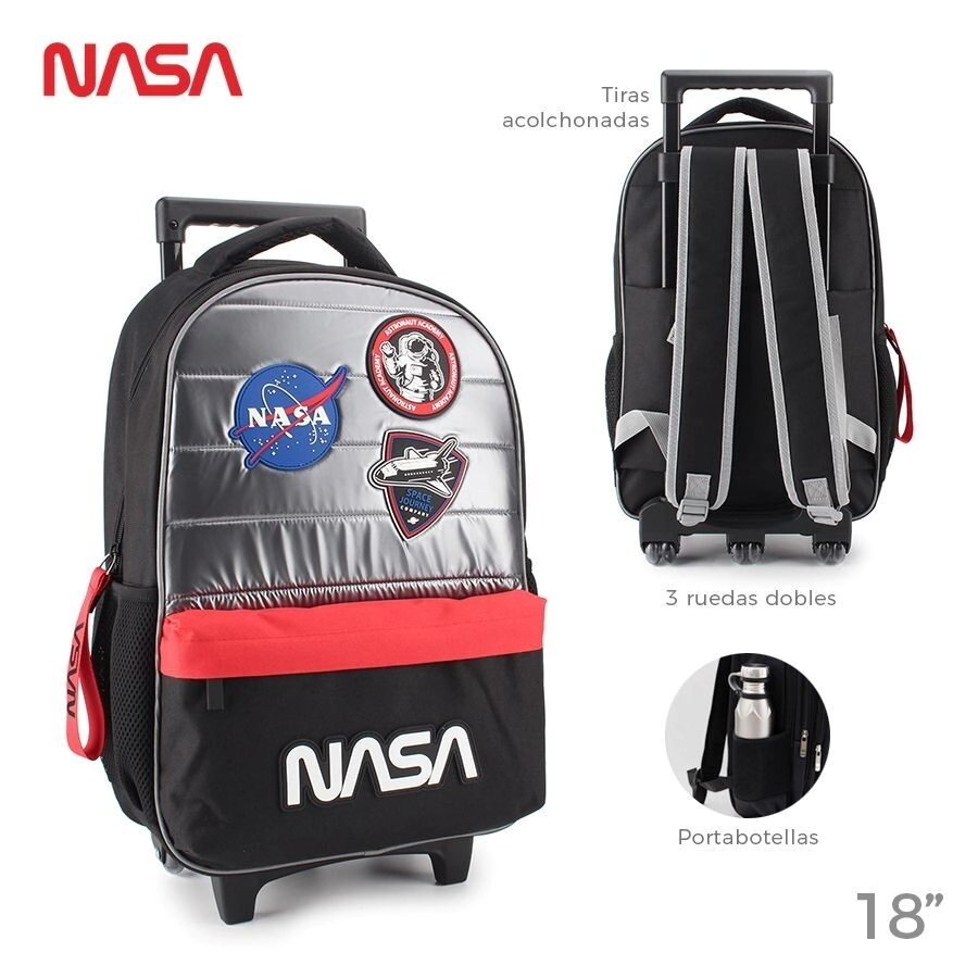 Mochila Carro Nasa Plata