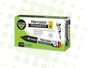 Marcador Permanente Punta Biselada RJ Pizzini