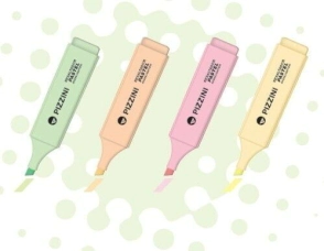 Resaltador Punta Biselada Celeste Pastel Pizzini